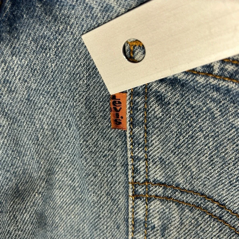 Vintage 90s LEVI'S 550 Orange Tab Relaxed Tapered Jeans 100% Cotton Mens 34x32
